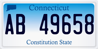 CT license plate AB49658