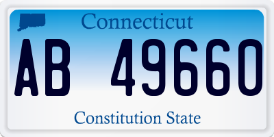 CT license plate AB49660