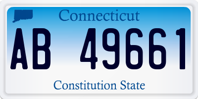 CT license plate AB49661