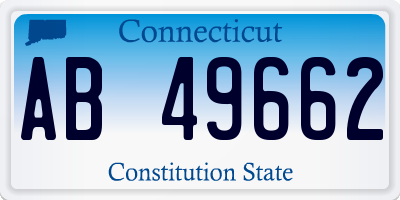 CT license plate AB49662