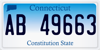 CT license plate AB49663