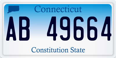 CT license plate AB49664