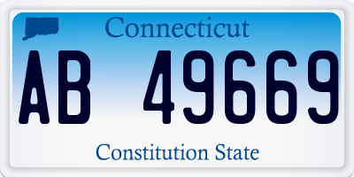 CT license plate AB49669