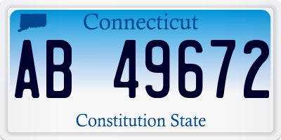 CT license plate AB49672