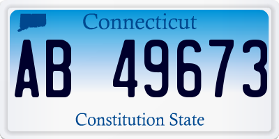 CT license plate AB49673