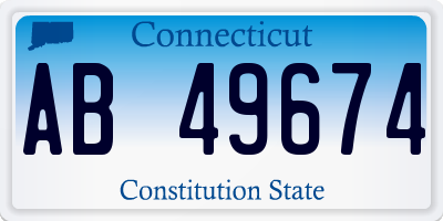 CT license plate AB49674