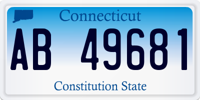 CT license plate AB49681