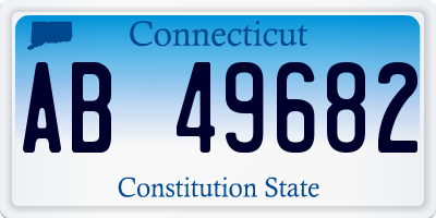 CT license plate AB49682