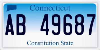 CT license plate AB49687