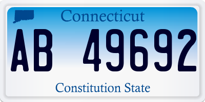 CT license plate AB49692