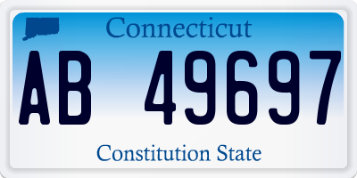 CT license plate AB49697