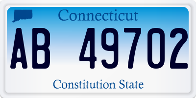 CT license plate AB49702