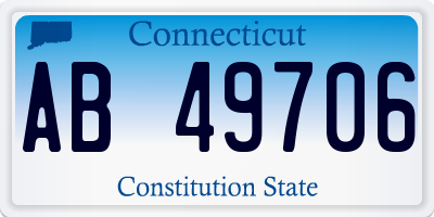 CT license plate AB49706