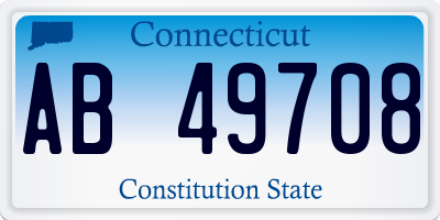 CT license plate AB49708