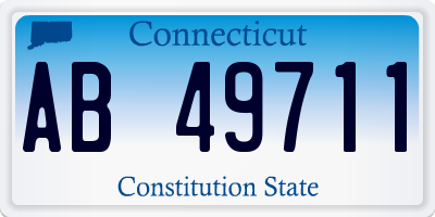 CT license plate AB49711