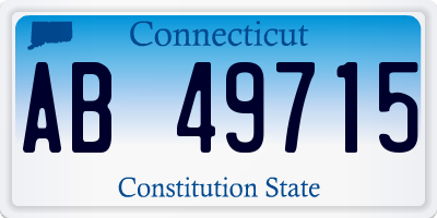 CT license plate AB49715