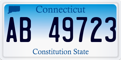 CT license plate AB49723