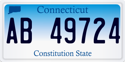 CT license plate AB49724