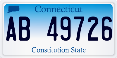 CT license plate AB49726