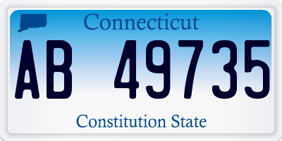CT license plate AB49735