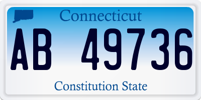 CT license plate AB49736