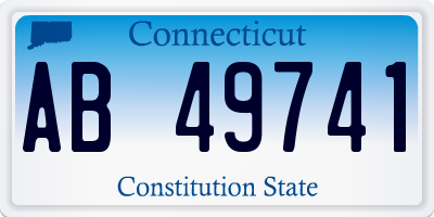 CT license plate AB49741