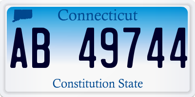 CT license plate AB49744