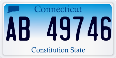 CT license plate AB49746