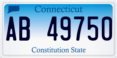 CT license plate AB49750