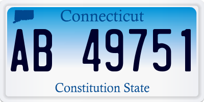 CT license plate AB49751