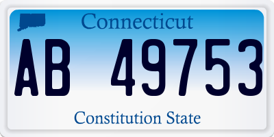 CT license plate AB49753