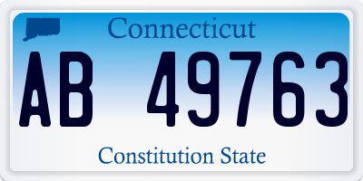 CT license plate AB49763