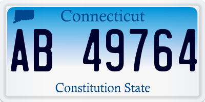CT license plate AB49764