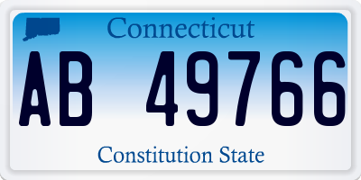 CT license plate AB49766