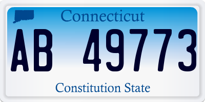 CT license plate AB49773