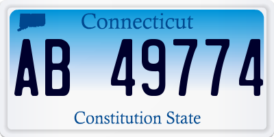 CT license plate AB49774