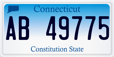 CT license plate AB49775