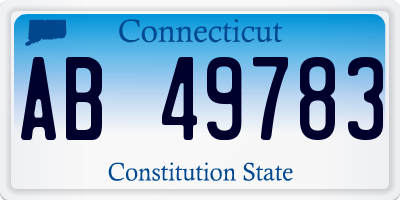 CT license plate AB49783