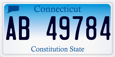 CT license plate AB49784