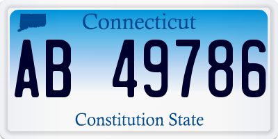 CT license plate AB49786