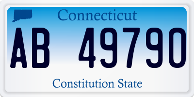 CT license plate AB49790