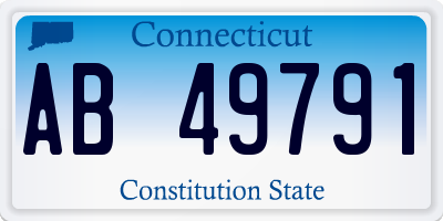 CT license plate AB49791