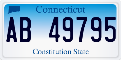 CT license plate AB49795