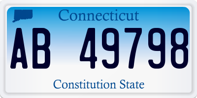 CT license plate AB49798