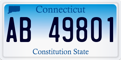 CT license plate AB49801