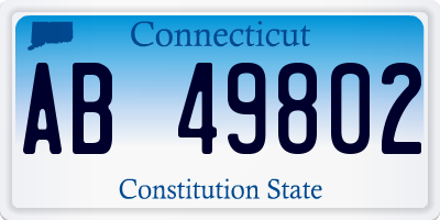 CT license plate AB49802