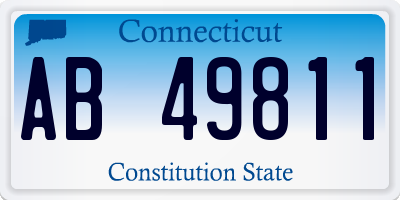 CT license plate AB49811