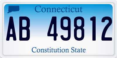 CT license plate AB49812