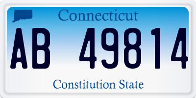 CT license plate AB49814