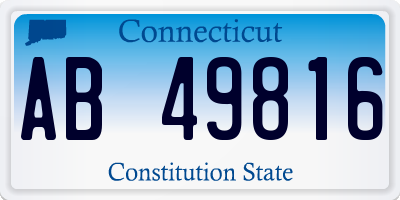 CT license plate AB49816